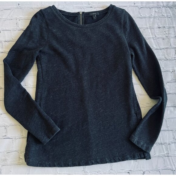 J. Crew Tunic Sweatshirt w/ Side Slits & Back Zipper - Women's SIZE M - Picture 1 of 6
